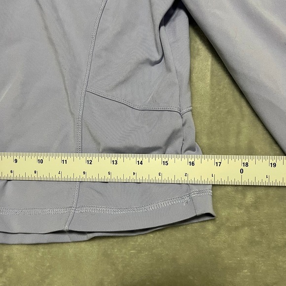 AVIA Womens Active Quarter Zip Pullover Top‎ Thumb Hole Periwinkle Lavender - Picture 5 of 12